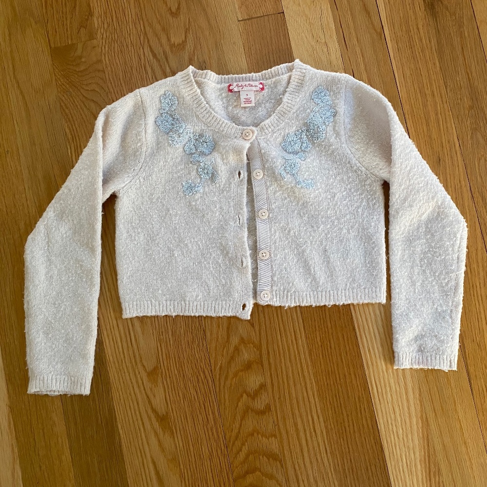 Ruby & Bloom girls embroidered cardigan